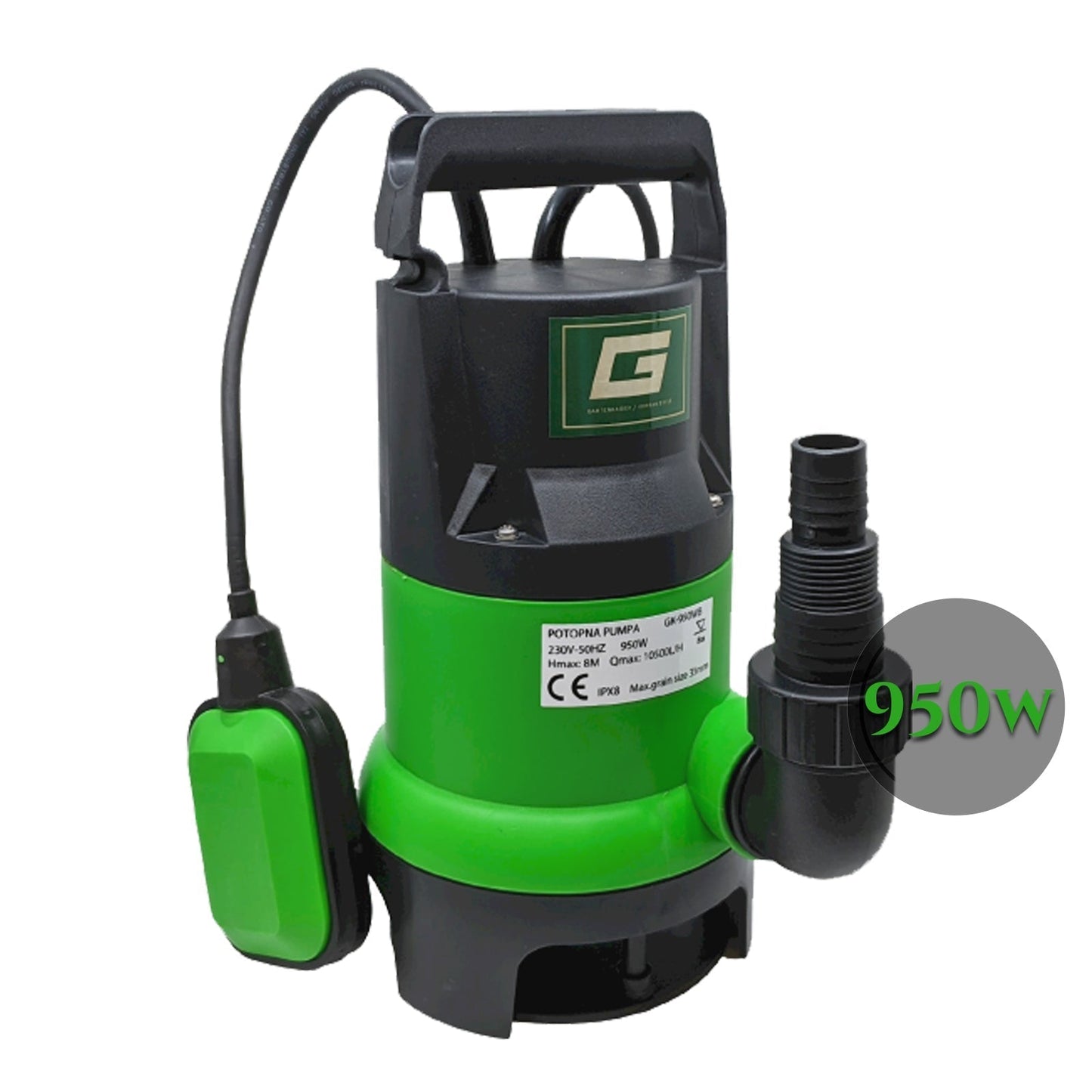 POTOPNA ČRPALKA ZA ČISTO VODO S PLOVCEM 950 W