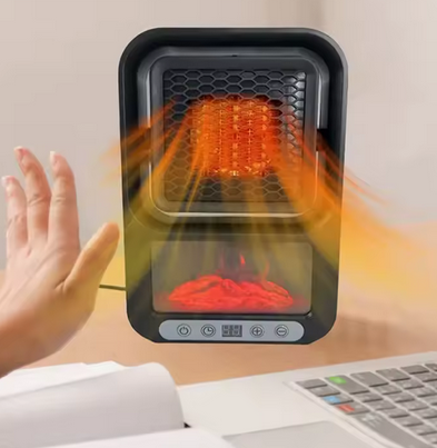 PRENOSNI 2-V-1 GRELEC IN LED KAMIN Z DALJINSKIM UPRAVLJALNIKOM 800 W