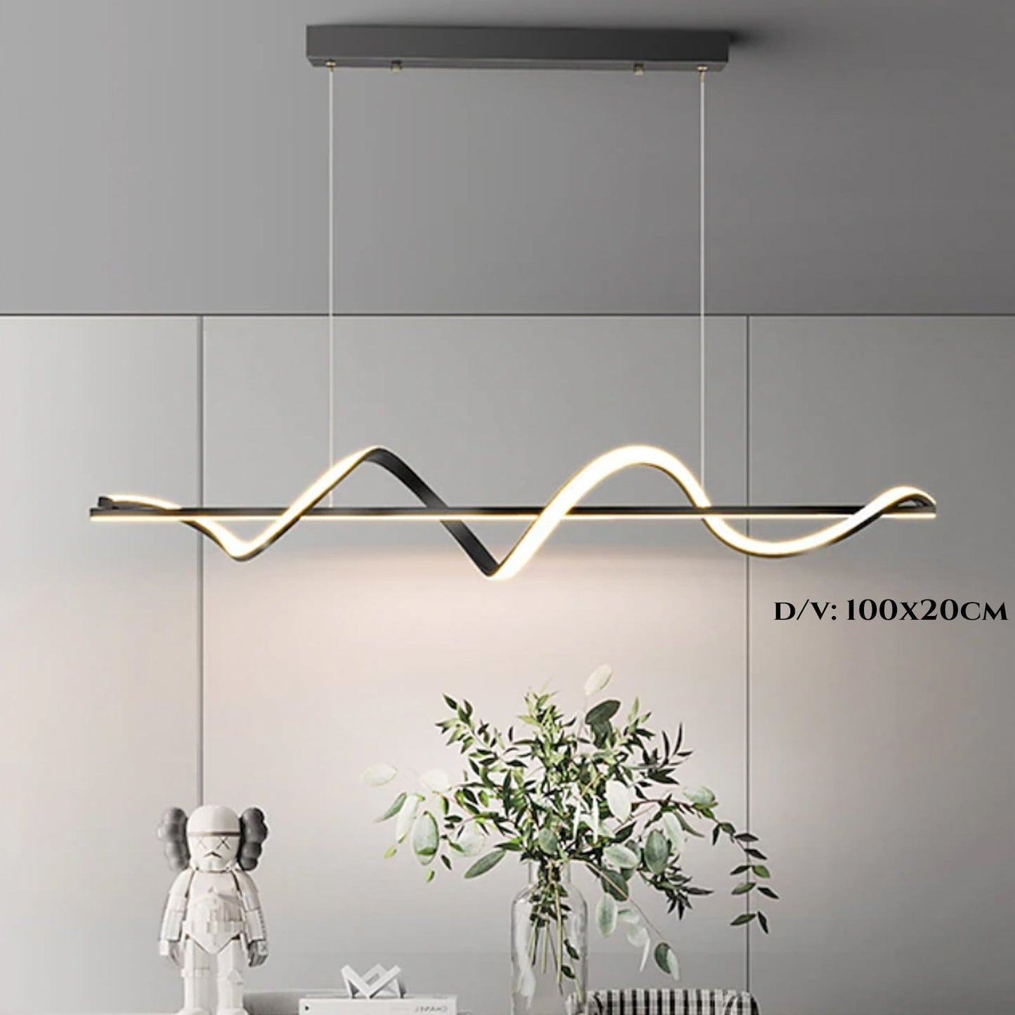 Wave LED viseča svetilka