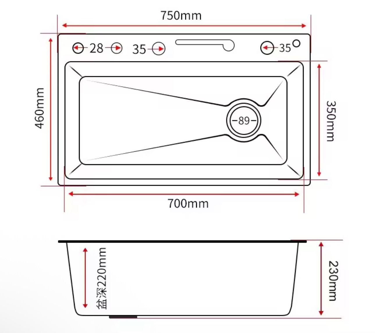 Premium kuhinjsko korito 5v1