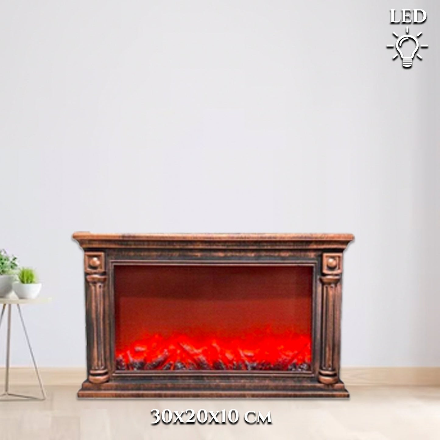 LED DEKORATIVNI KAMIN Z REALISTIČNIM UČINKOM PLAMENA M707