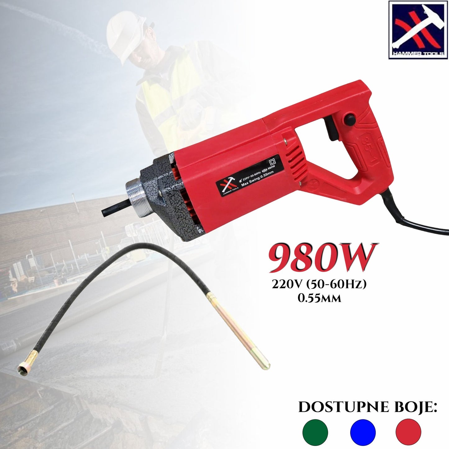 VIBRO ZA BETON 980W KLADIVO