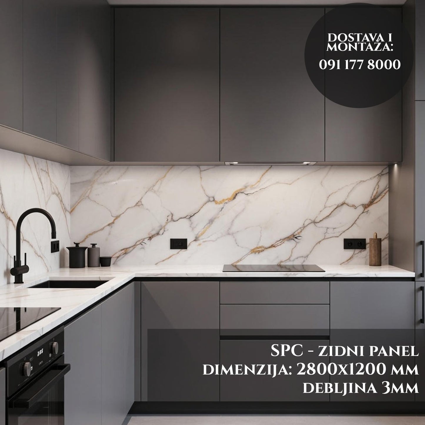 Dekorativna plošča - Gold mramor