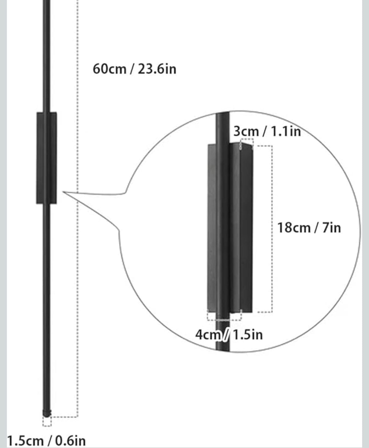 Slim LED stenska svetilka