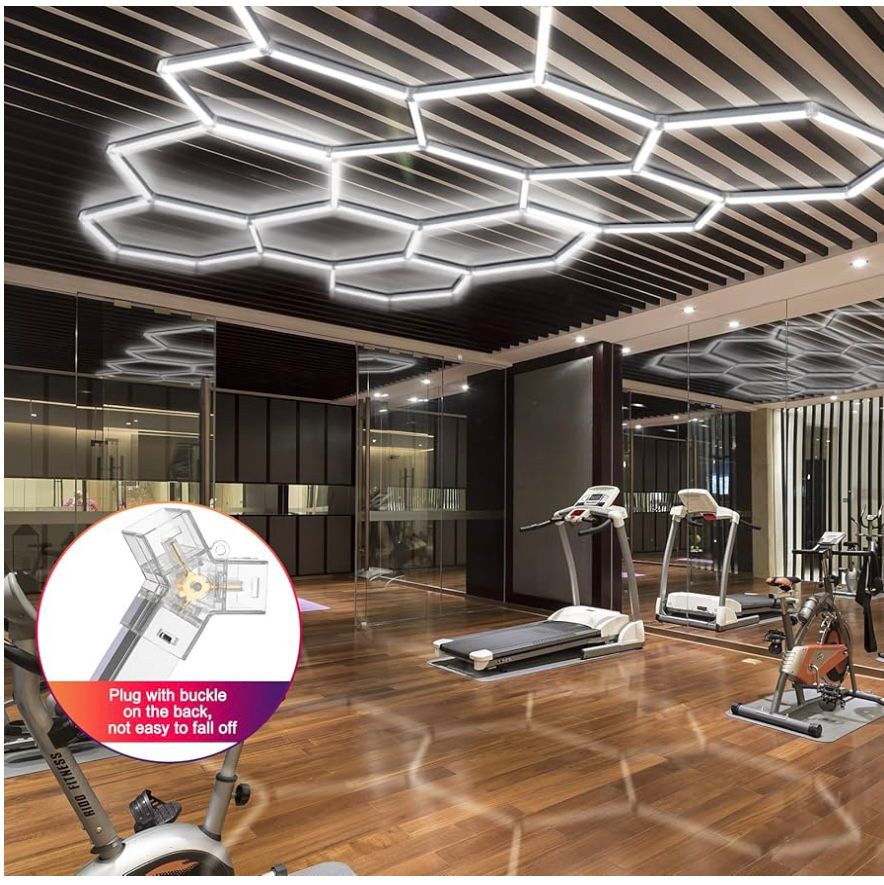 Stropna LED šesterokotna svetilka 240×180 cm