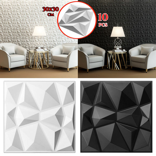 3D stenski paneli - geometrijski dizajn - 10 kosov